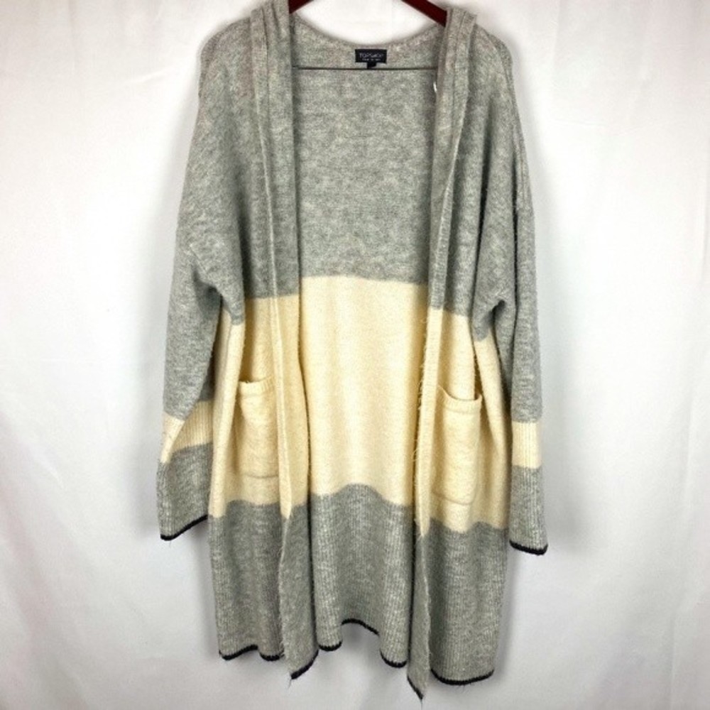 Topshop‎ Hooded Color-block Cardigan